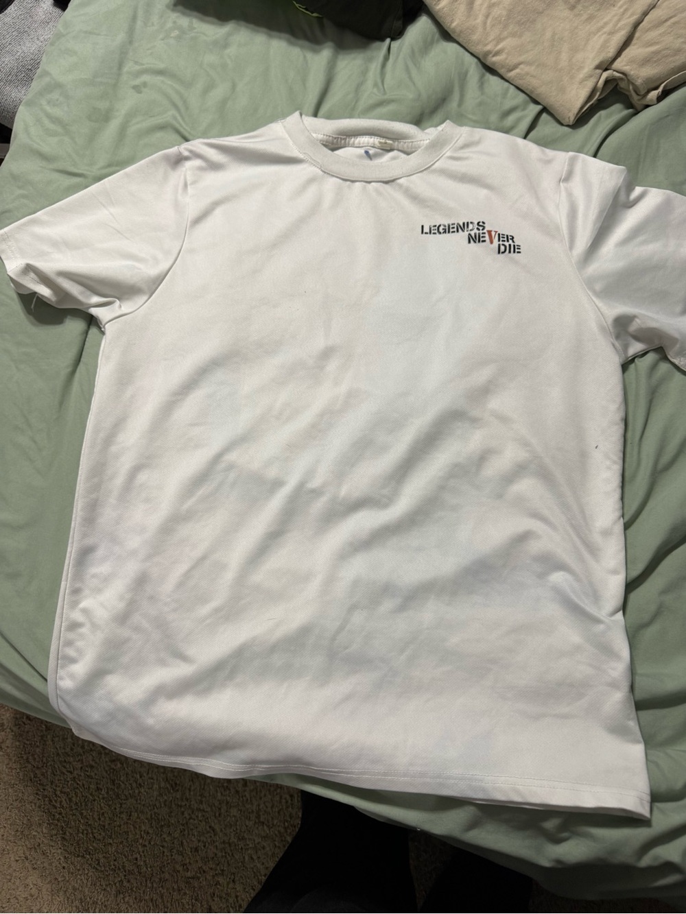 White 'Legends Never Die' Graphic Tee